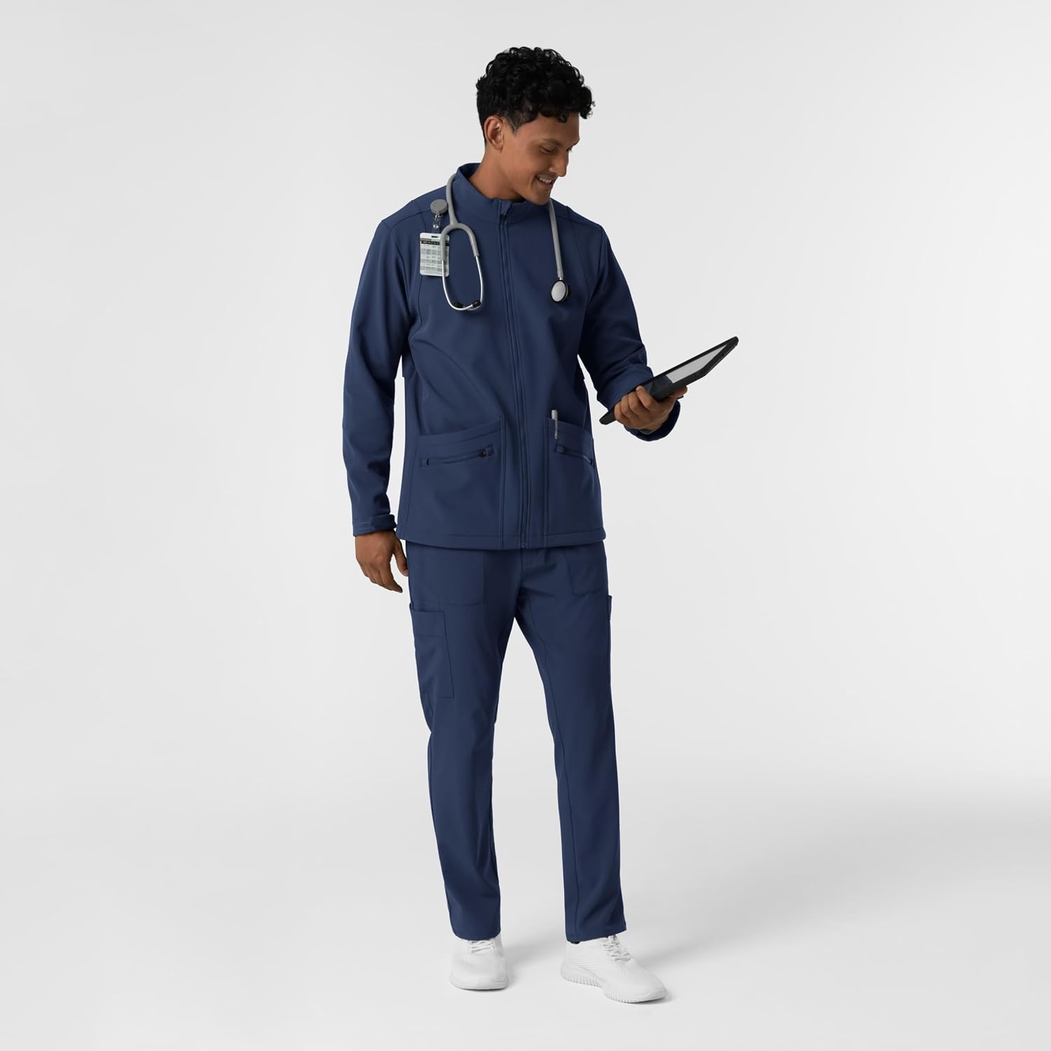 image:imageWINK Mens Mens Soft Shell Scrub JacketNavy