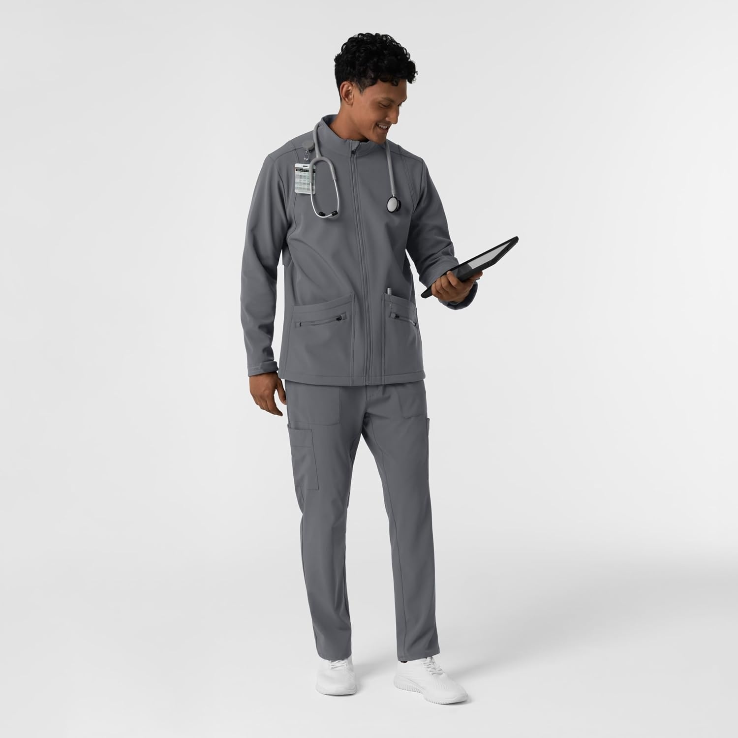 image:imageWINK Mens Mens Soft Shell Scrub JacketPewter