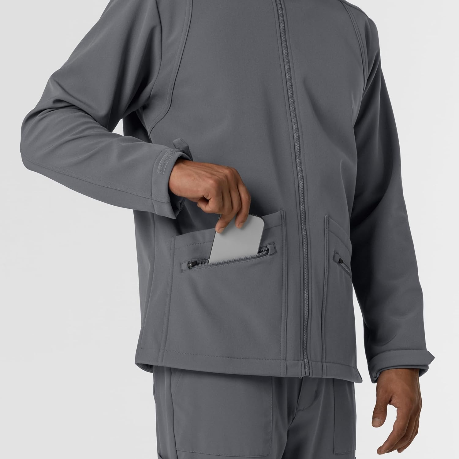image:imageWINK Mens Mens Soft Shell Scrub JacketPewter