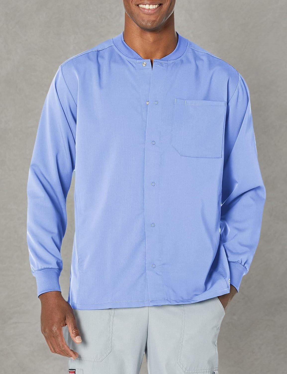 image:imageWINK PRO Mens Snap Front WarmUp JacketCeil Blue