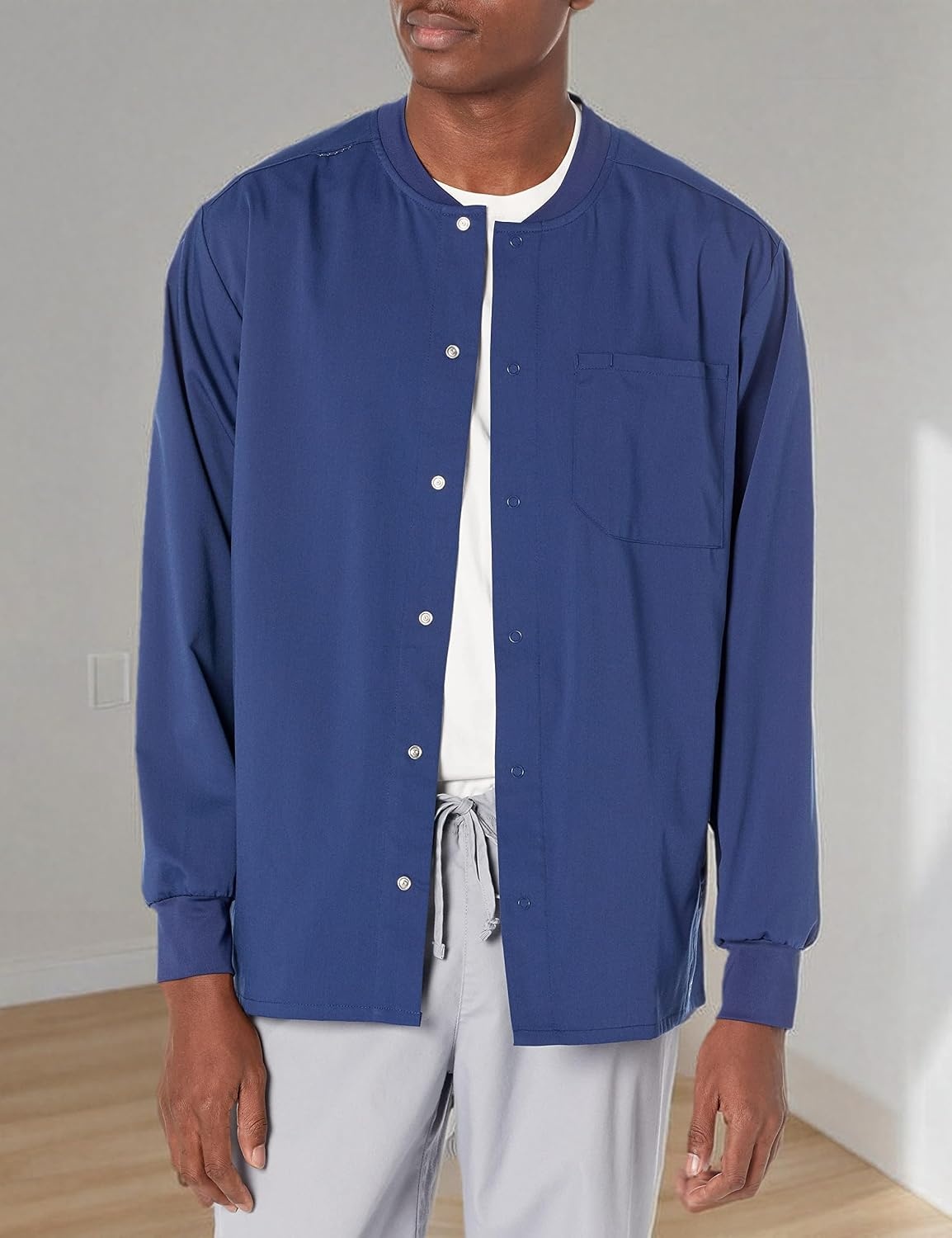 image:imageWINK PRO Mens Snap Front WarmUp JacketNavy