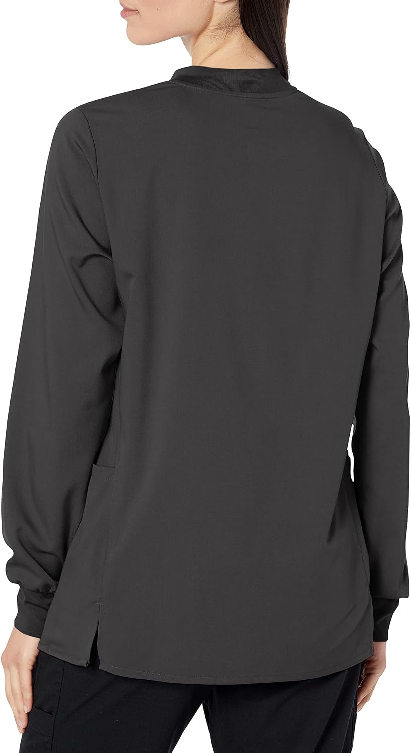 image:imageWINK PRO Womens Snap Front WarmUp JacketBlack
