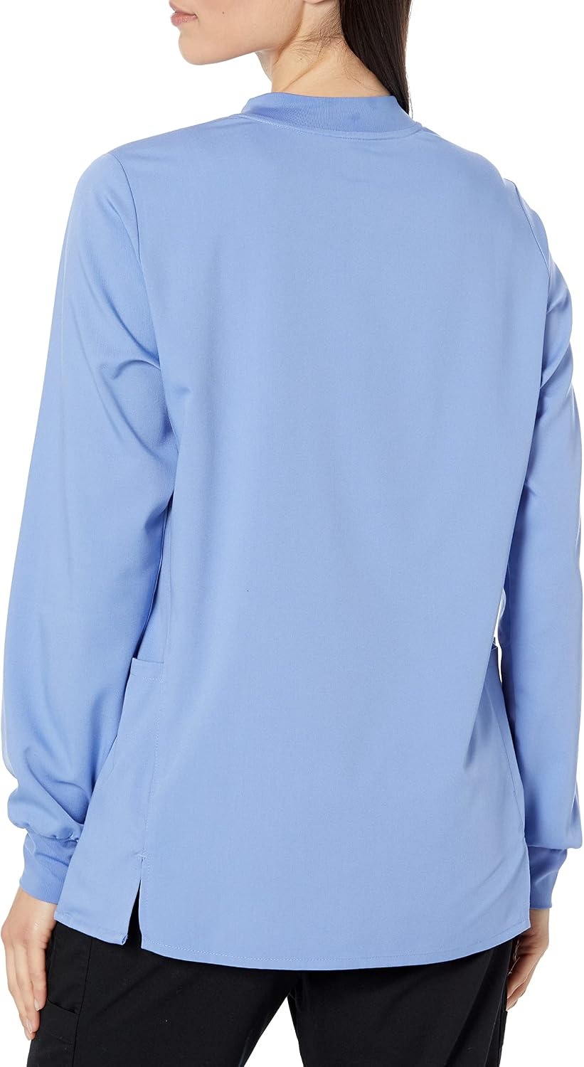image:imageWINK PRO Womens Snap Front WarmUp JacketCeil Blue