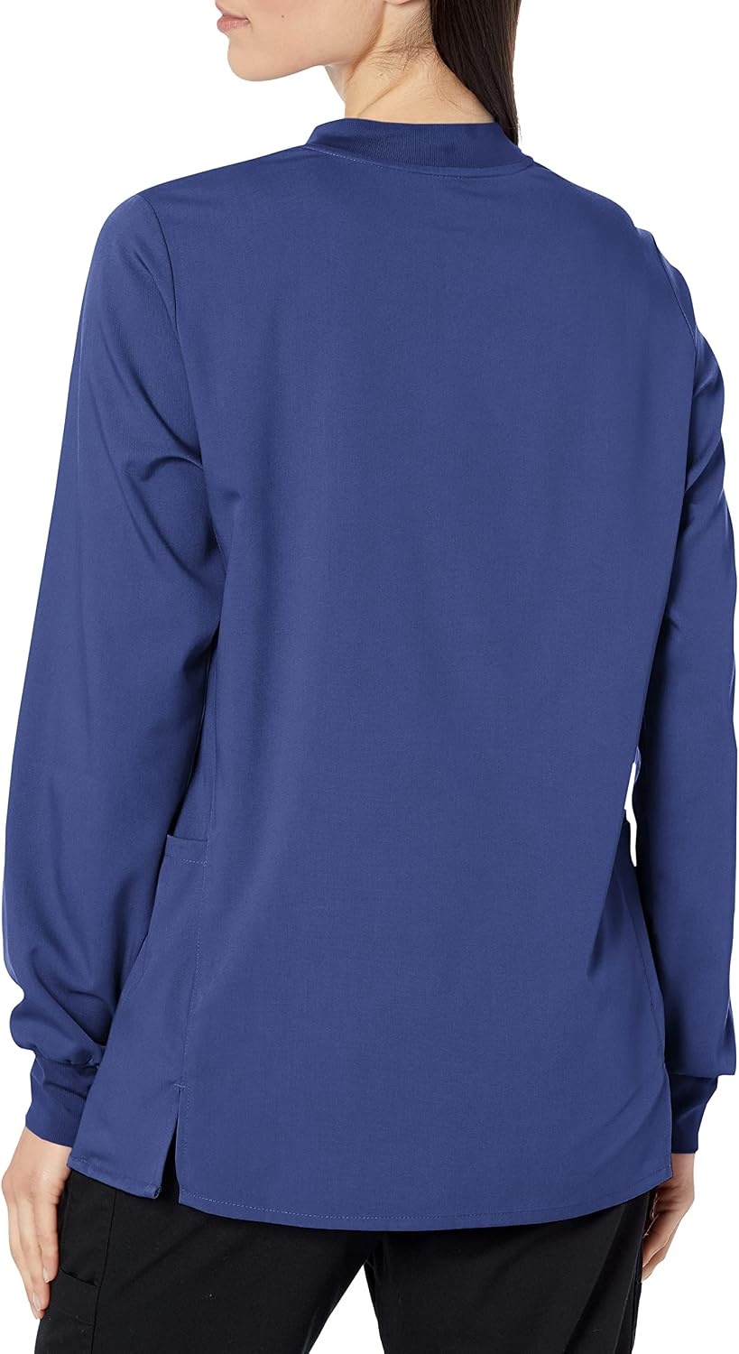 image:imageWINK PRO Womens Snap Front WarmUp JacketNavy