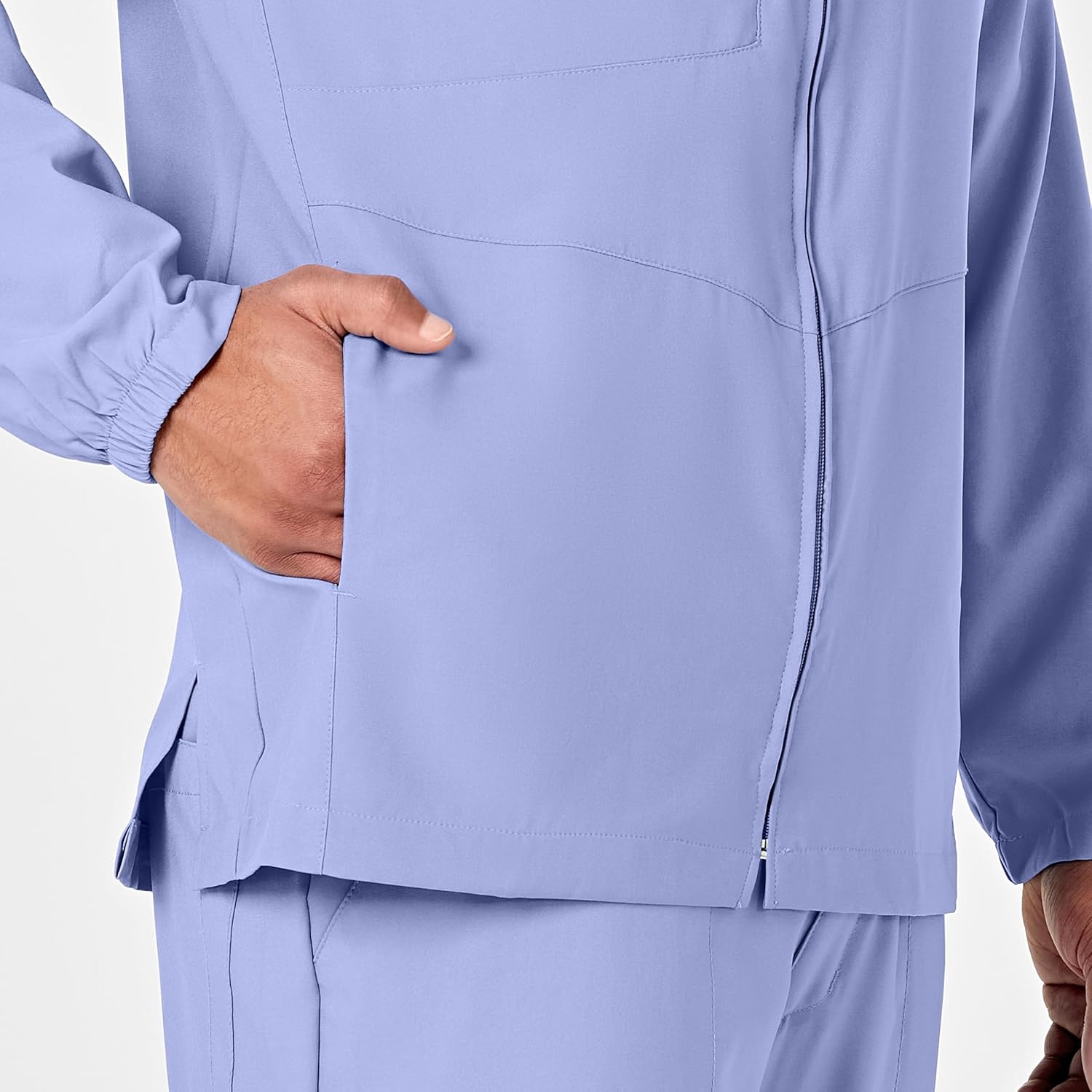 image:imageWINK W123 Mens Zip Front Warm Up JacketCeil Blue