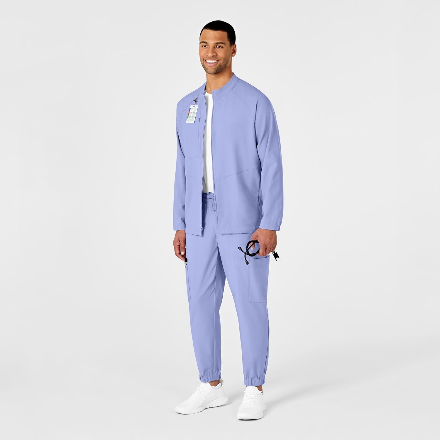 image:imageWINK W123 Mens Zip Front Warm Up JacketCeil Blue
