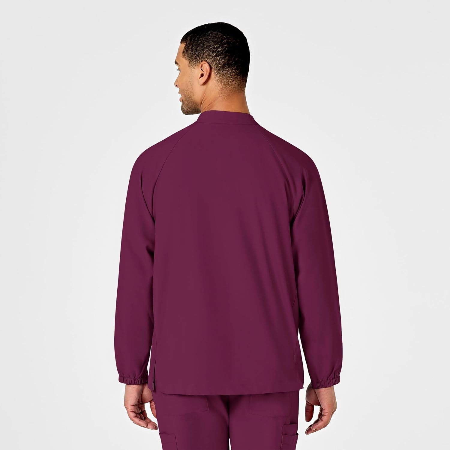 image:imageWINK W123 Mens Zip Front Warm Up JacketWine