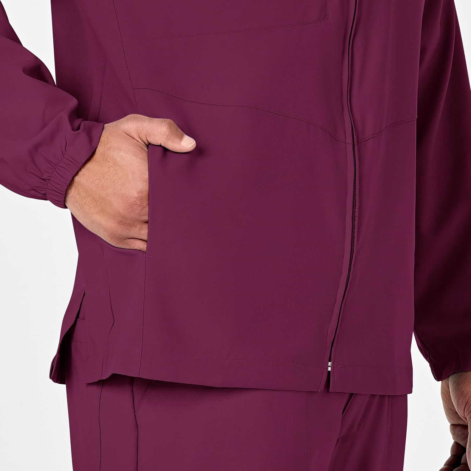 image:imageWINK W123 Mens Zip Front Warm Up JacketWine