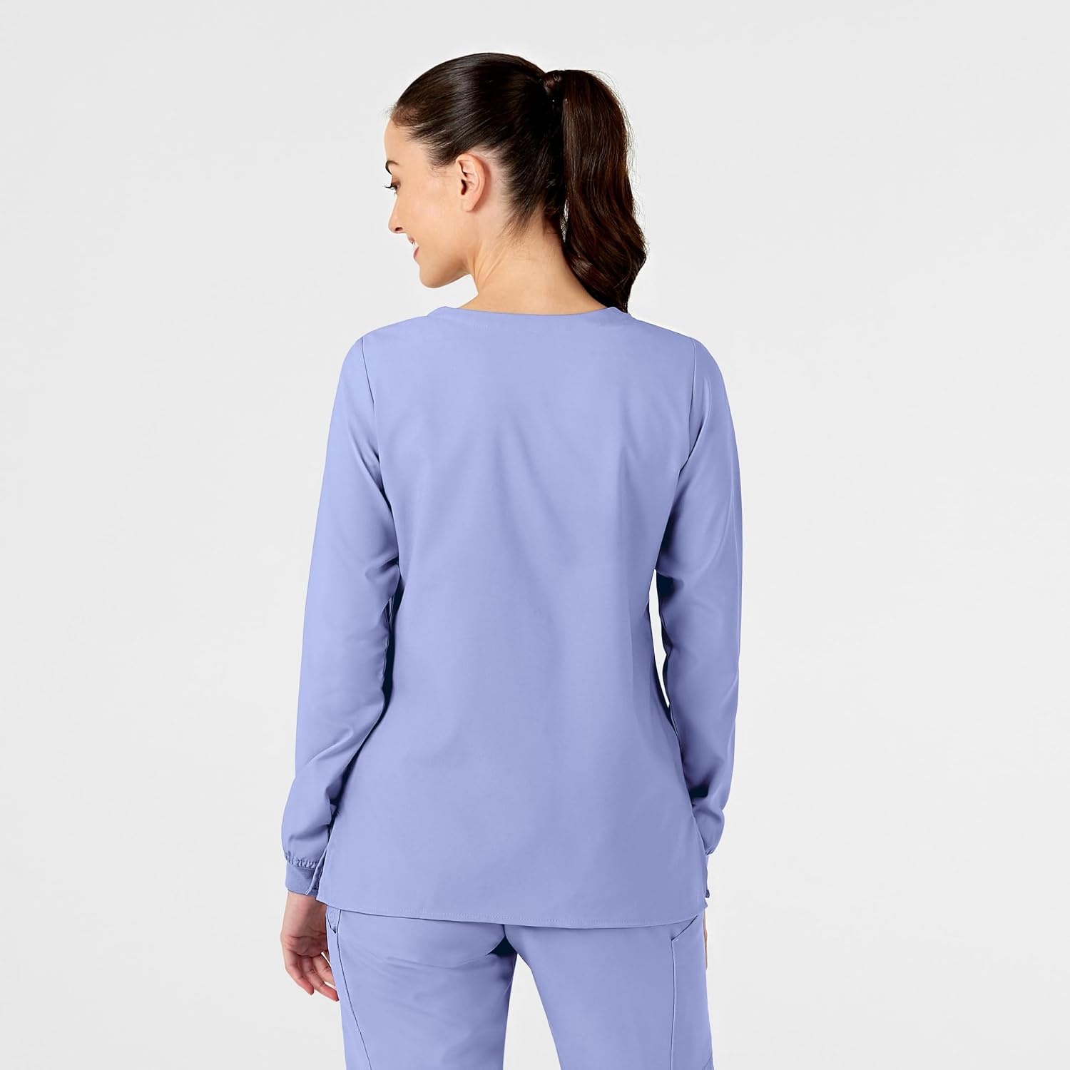 image:imageWINK W123 Womens Crew Neck Warm Up Jacket Ceil Blue S