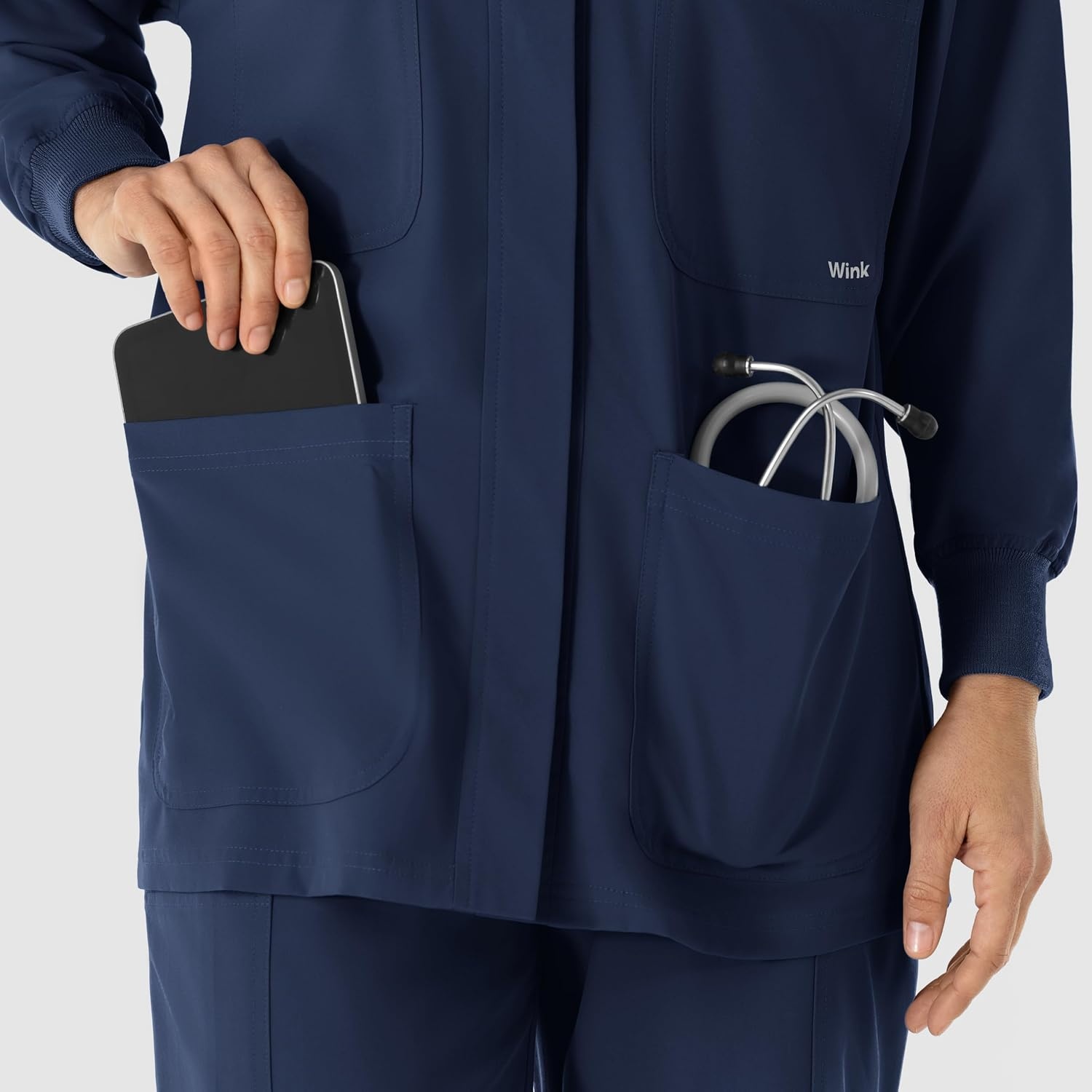 image:imageWINK Womens Womens Scrub Shirt JacketNavy