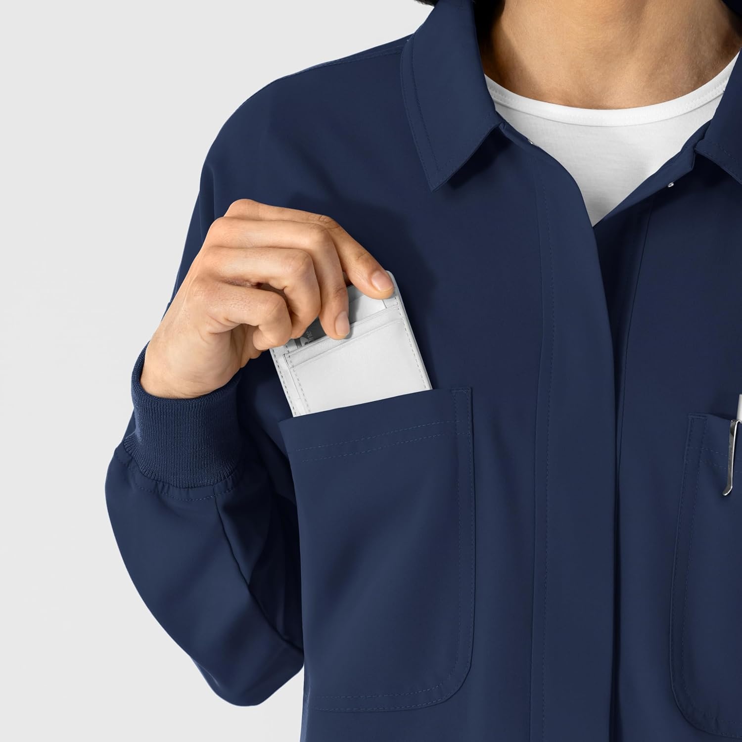 image:imageWINK Womens Womens Scrub Shirt JacketNavy