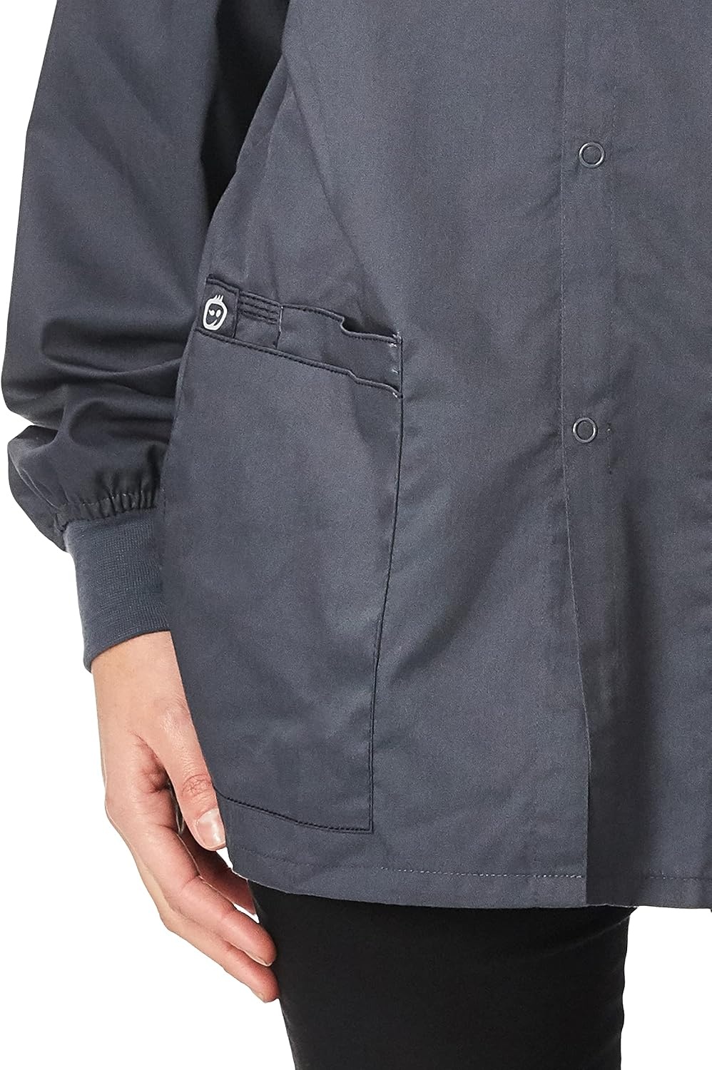 image:imageWink Unisex Adult Snap Front JacketPewter