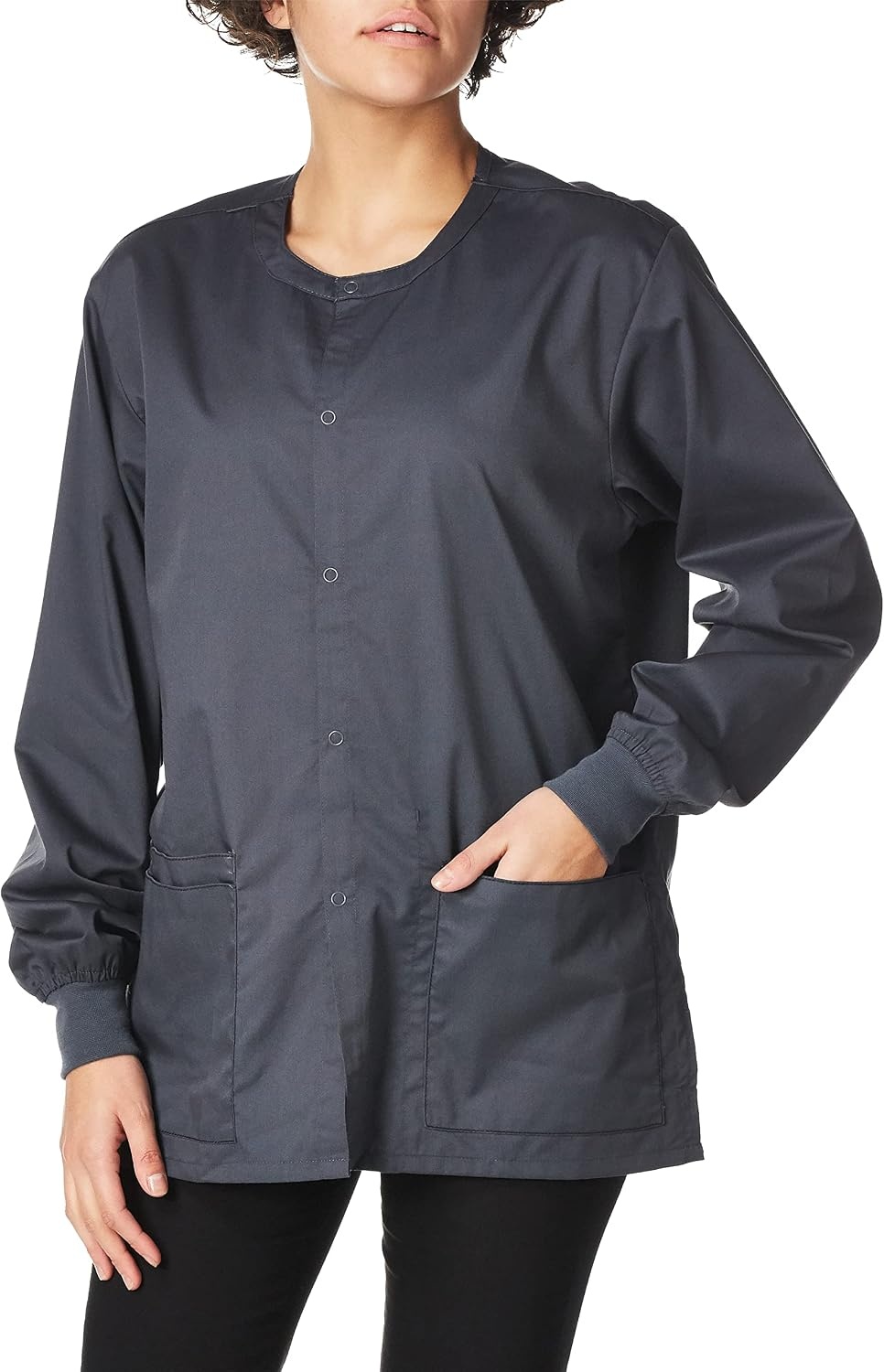 image:imageWink Unisex Adult Snap Front JacketPewter