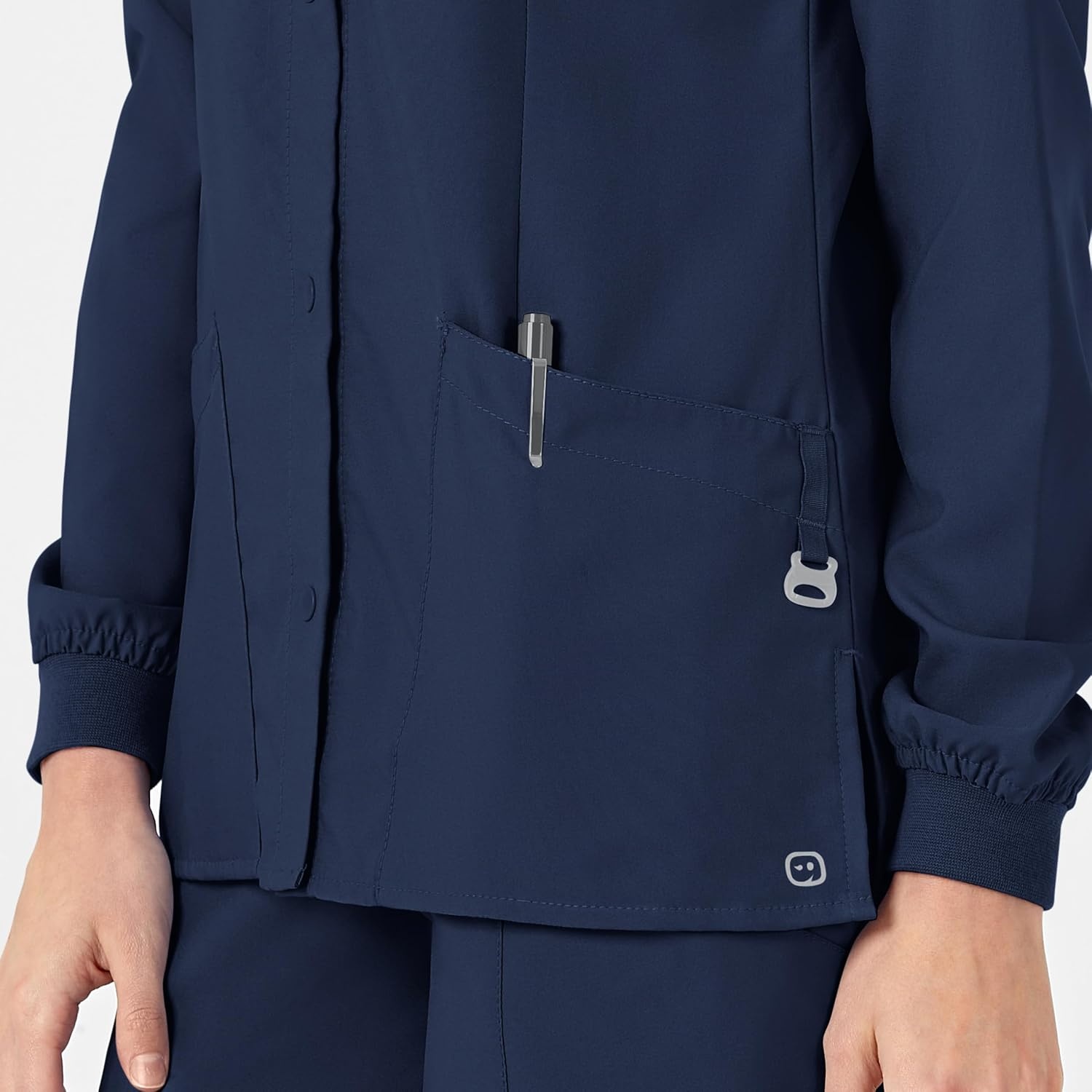 image:imageWink W123 Womens Crew Neck Warm Up JacketNavy