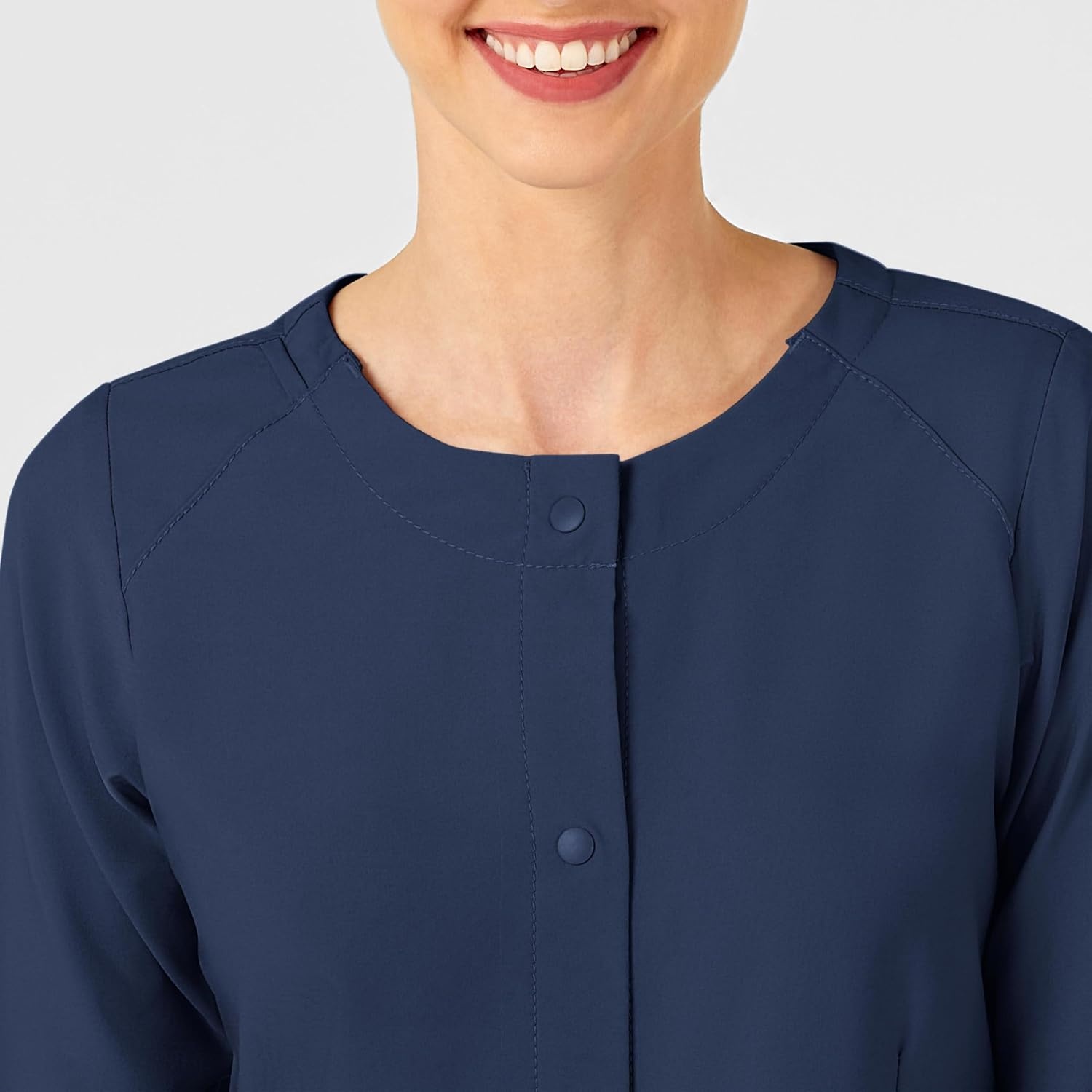 image:imageWink W123 Womens Crew Neck Warm Up JacketNavy