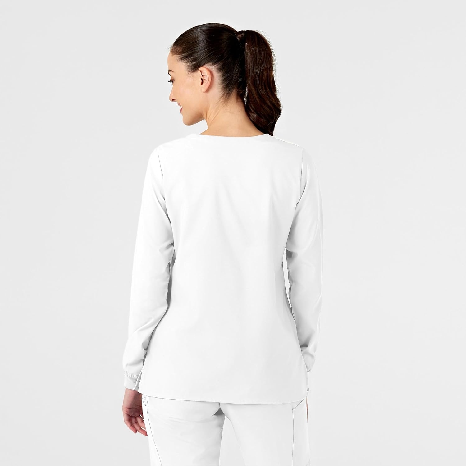 image:imageWink W123 Womens Crew Neck Warm Up JacketWhite
