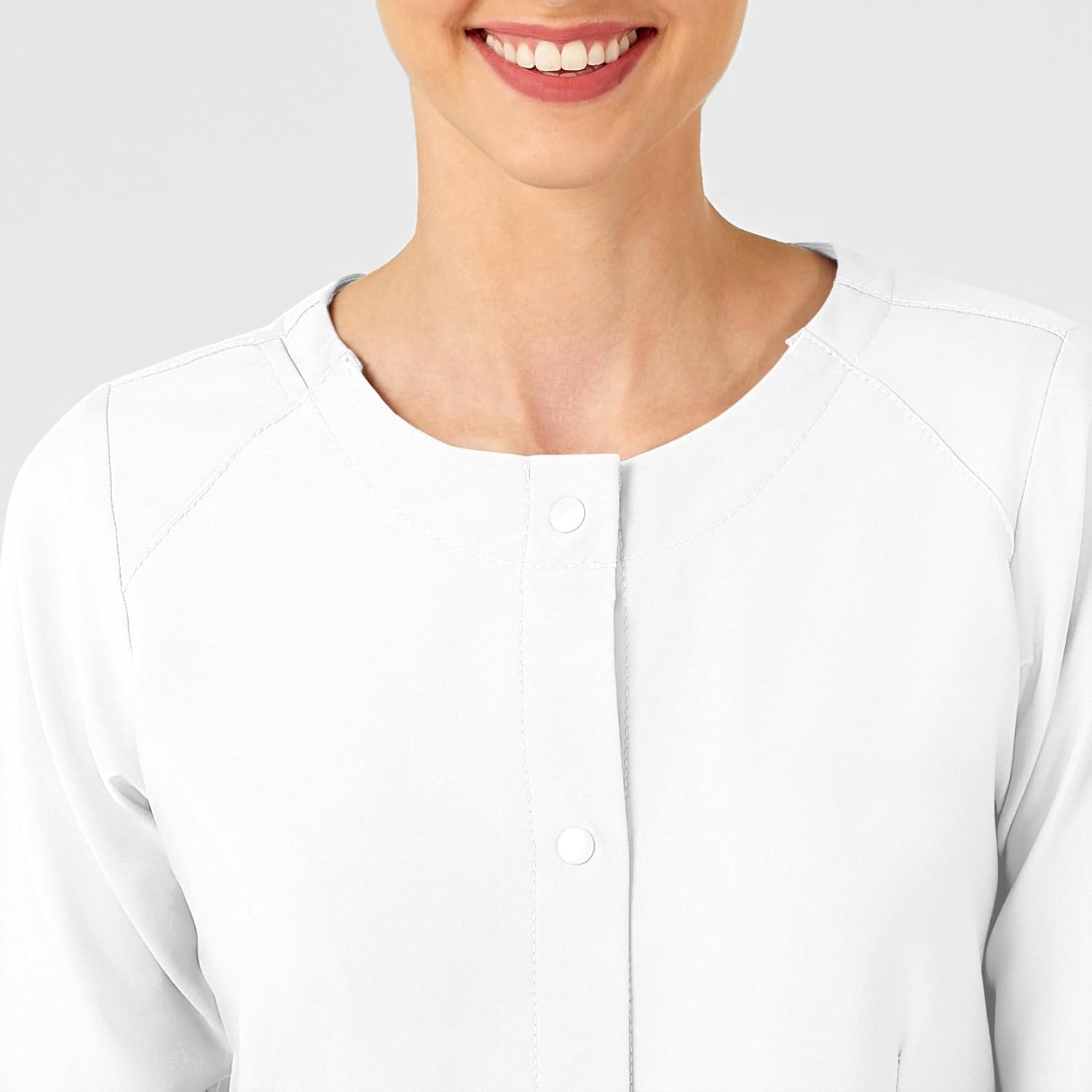 image:imageWink W123 Womens Crew Neck Warm Up JacketWhite