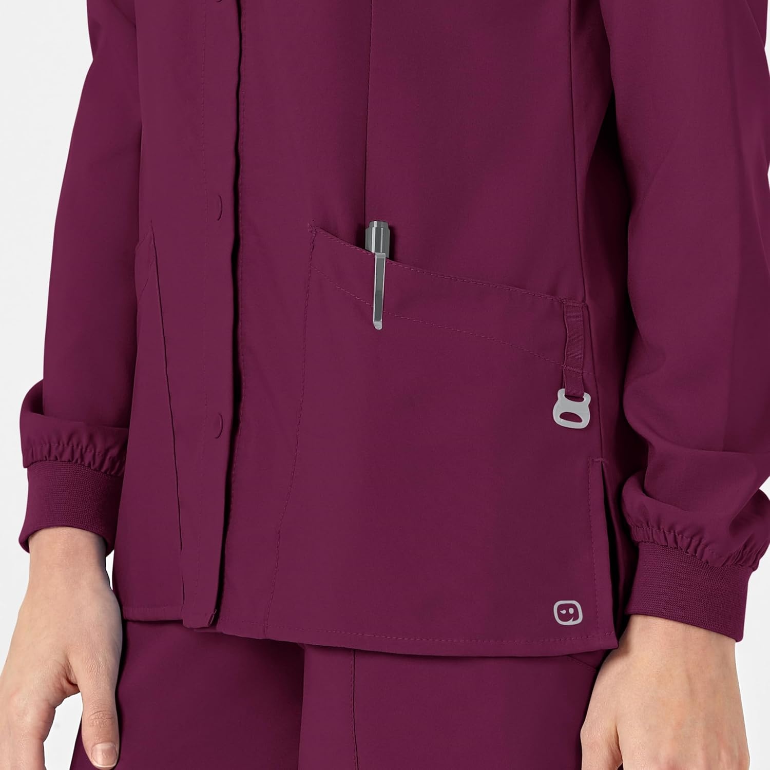 image:imageWink W123 Womens Crew Neck Warm Up JacketWine