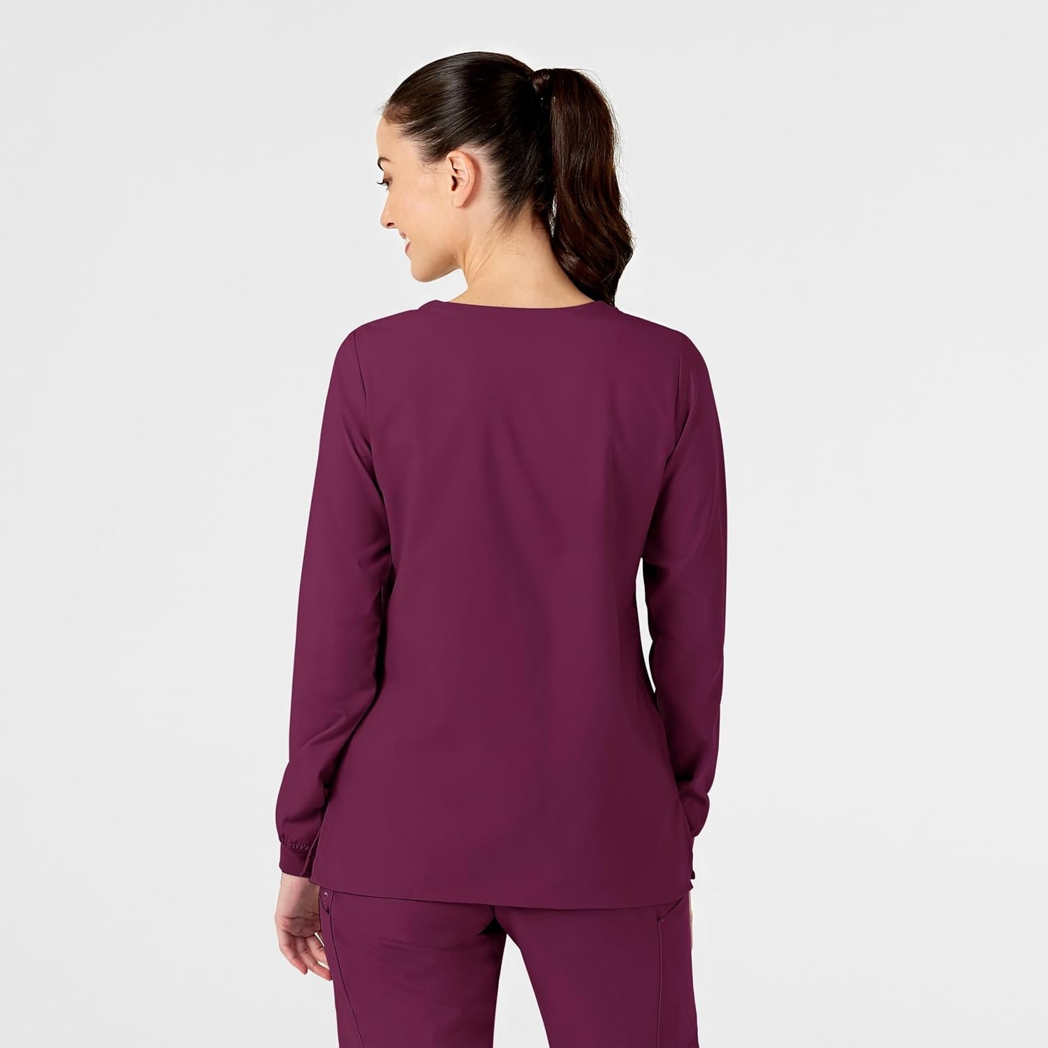 image:imageWink W123 Womens Crew Neck Warm Up JacketWine