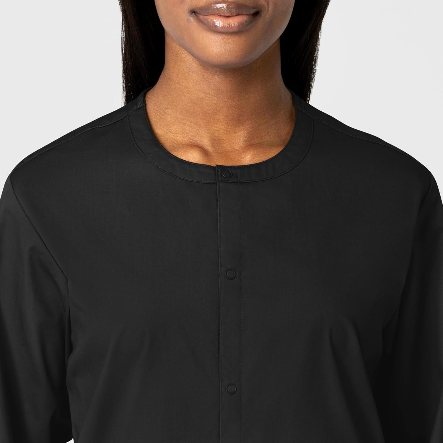 image:imageWonderWink Unisex Adult Unisex Snap Front JacketBlack