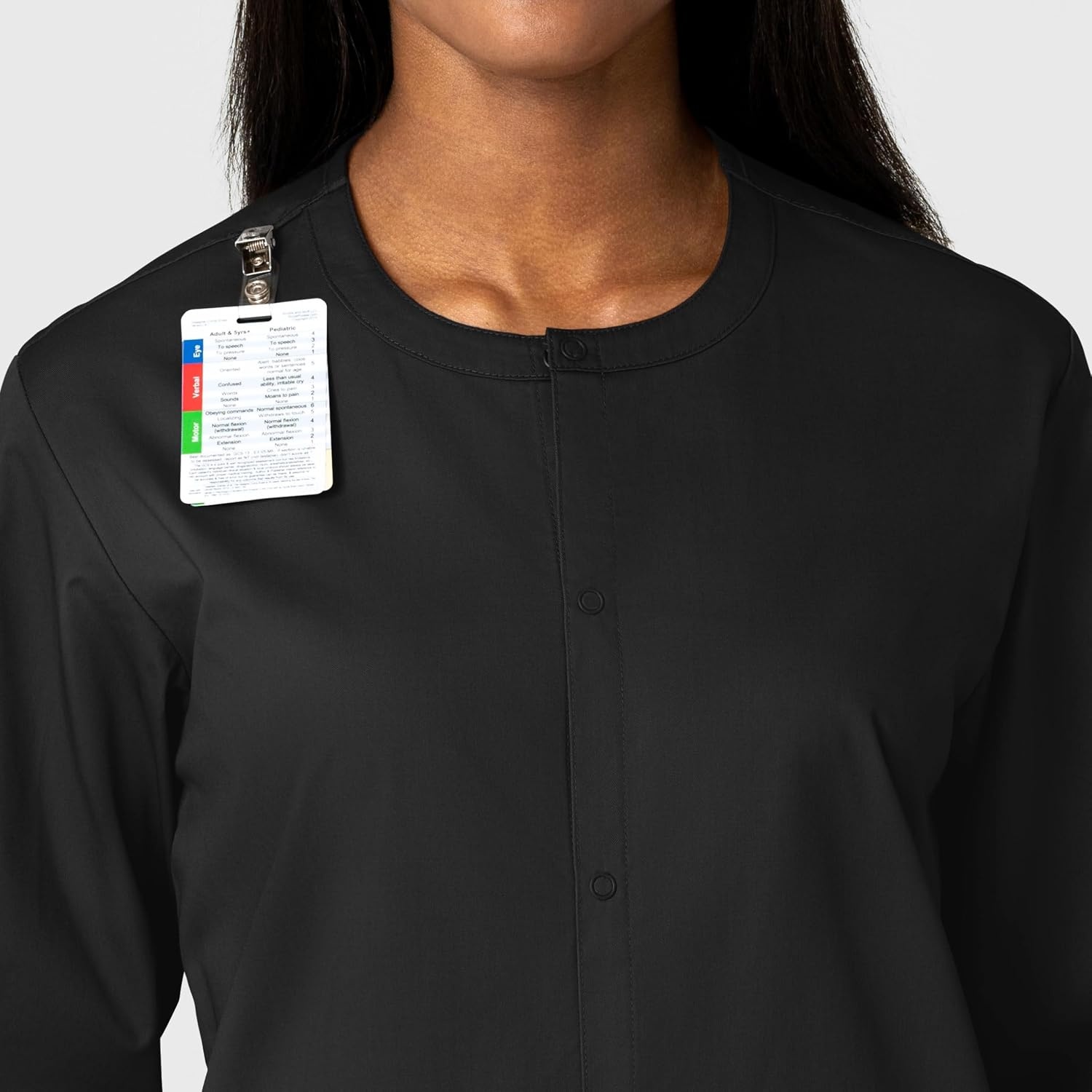 image:imageWonderWink Unisex Adult Unisex Snap Front JacketBlack