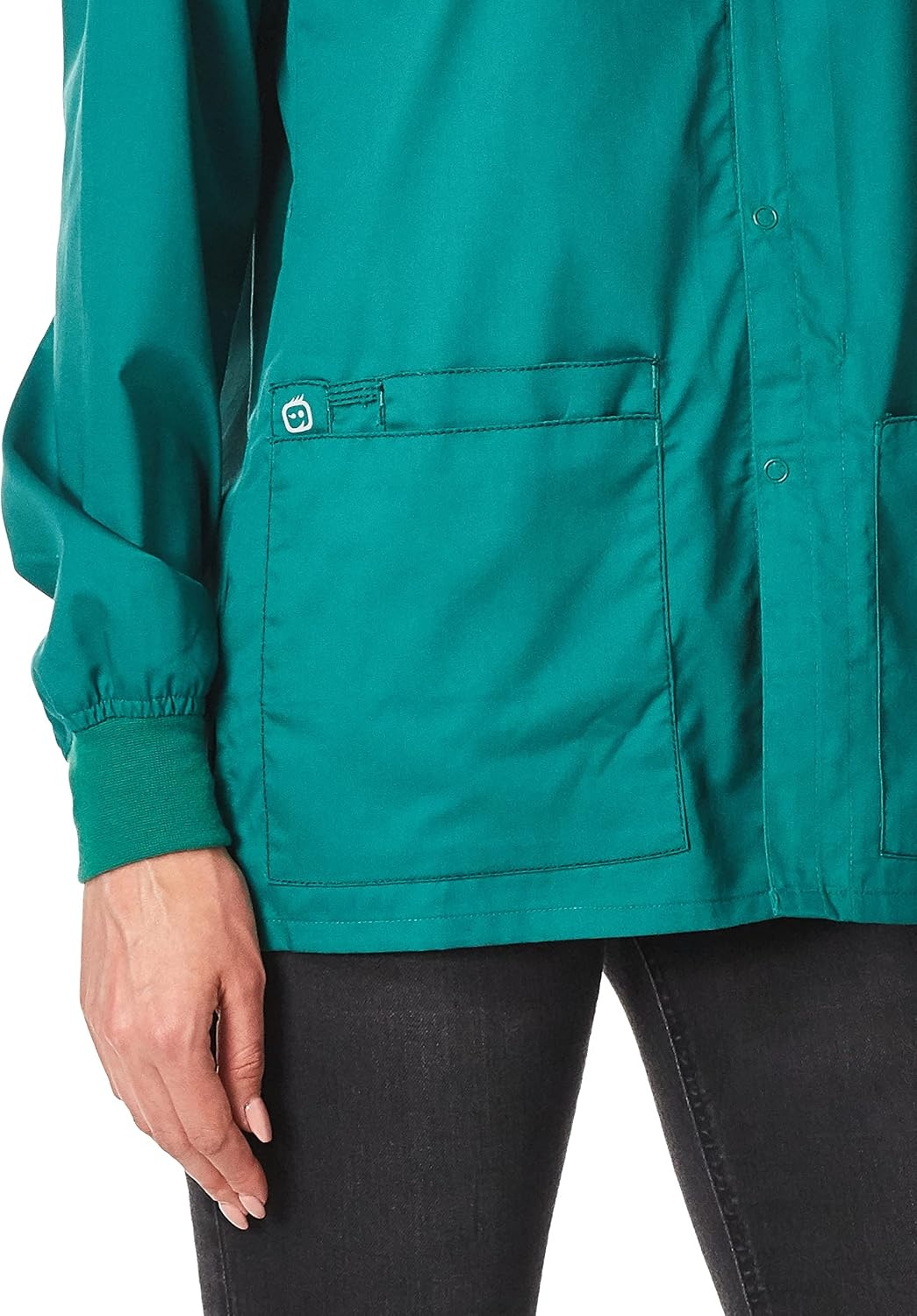 image:imageWonderWink Unisex Adult Unisex Snap Front JacketTeal Blue
