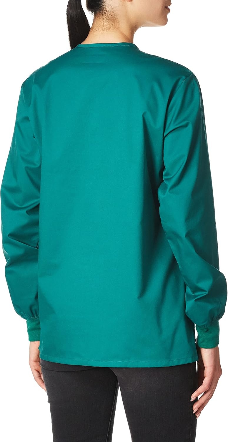 image:imageWonderWink Unisex Adult Unisex Snap Front JacketTeal Blue