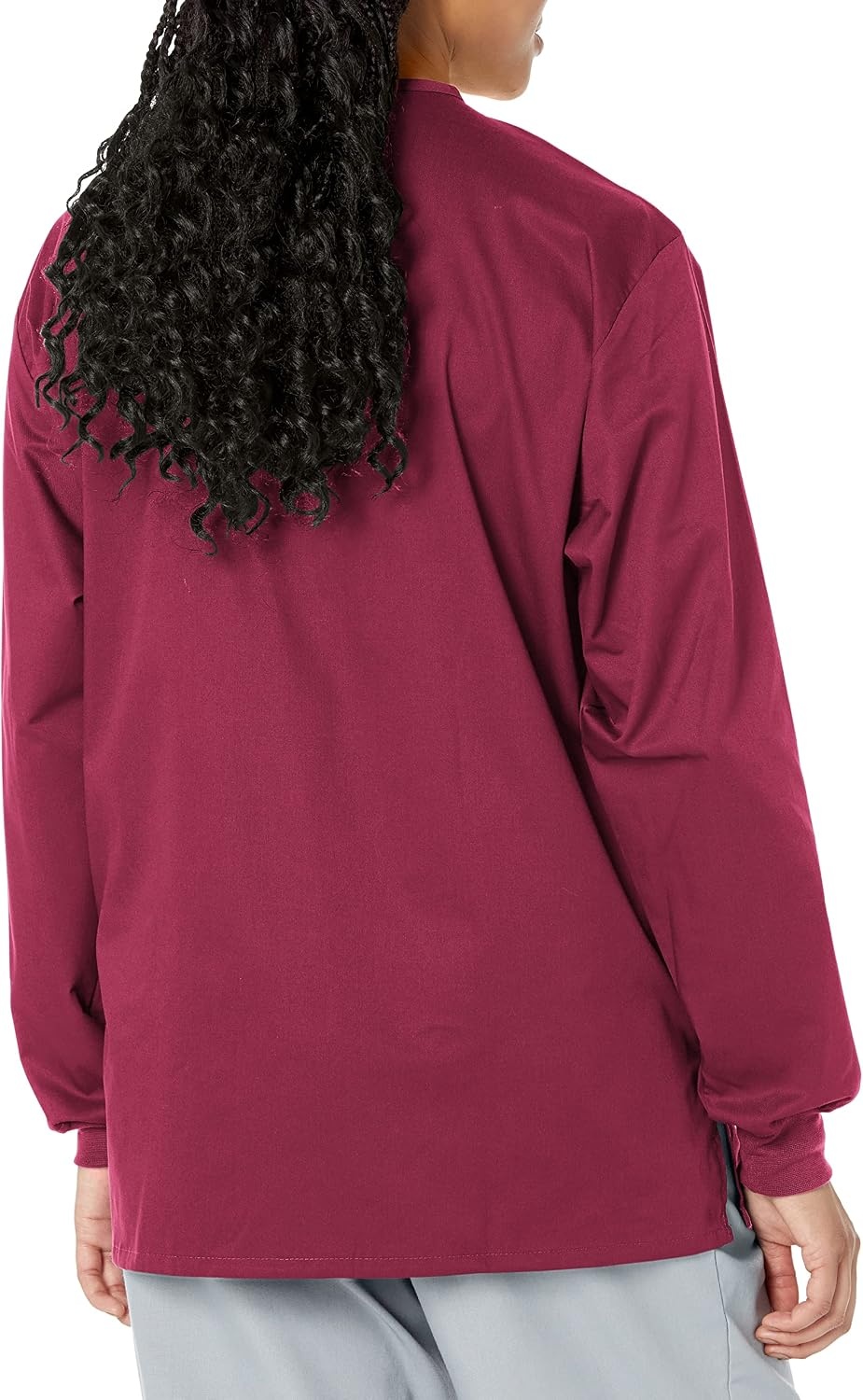 image:imageWonderWink Unisex Adult Unisex Snap Front JacketWine