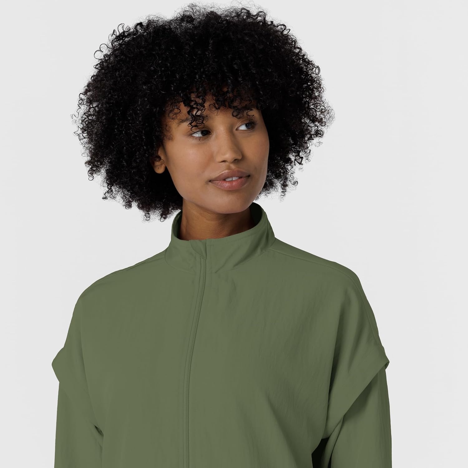image:imageWonderWink Womens Womens Breezebreaker Scrub JacketOlive