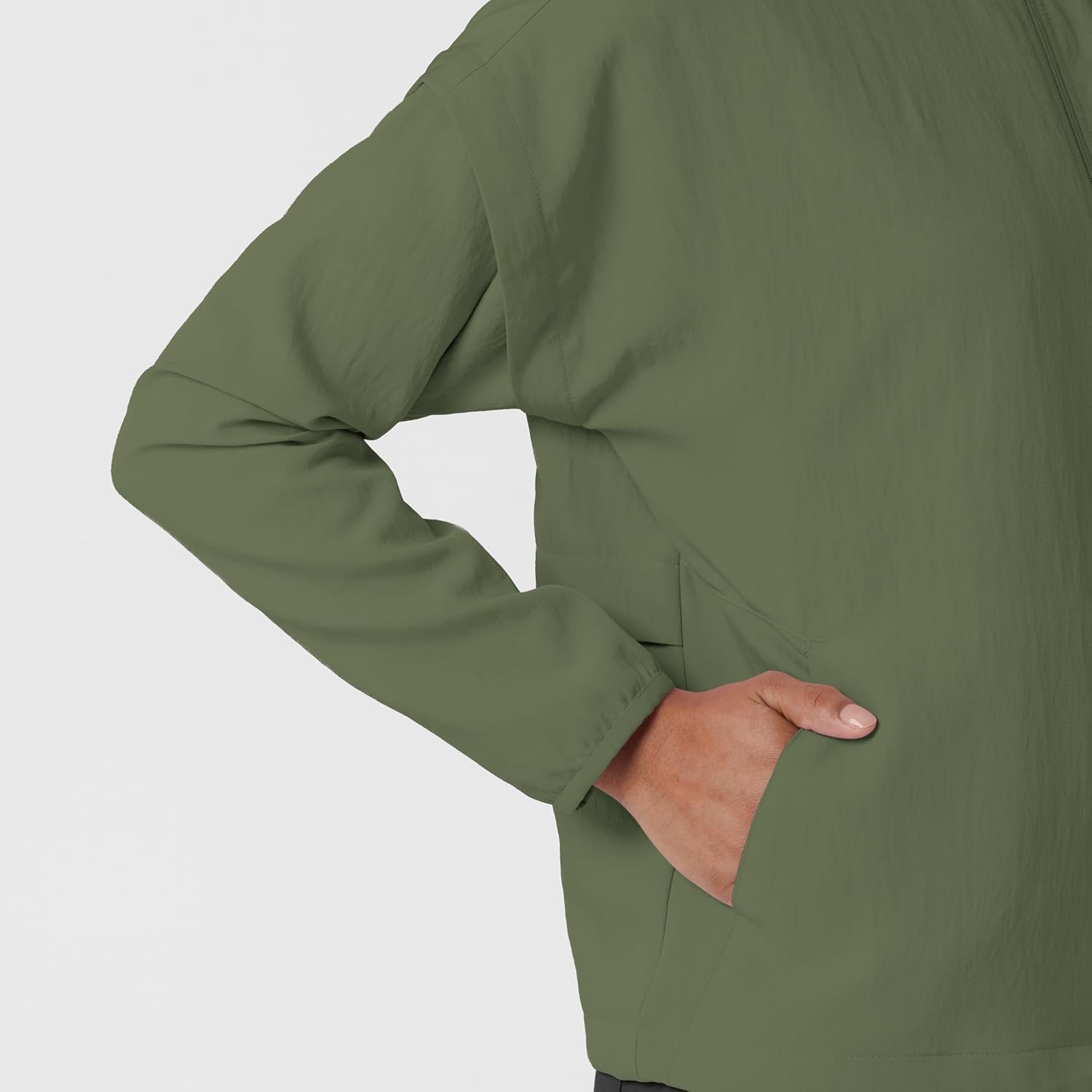 image:imageWonderWink Womens Womens Breezebreaker Scrub JacketOlive