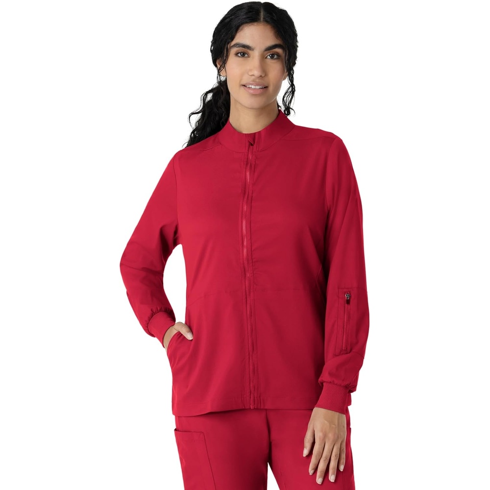 image:imageWINK Boundless Womens Warm Up Scrub JacketRed