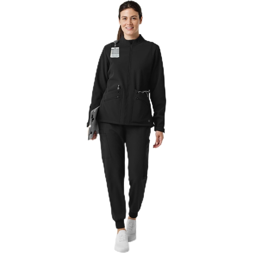 image:imageWINK Womens Womens Soft Shell Scrub JacketBlack