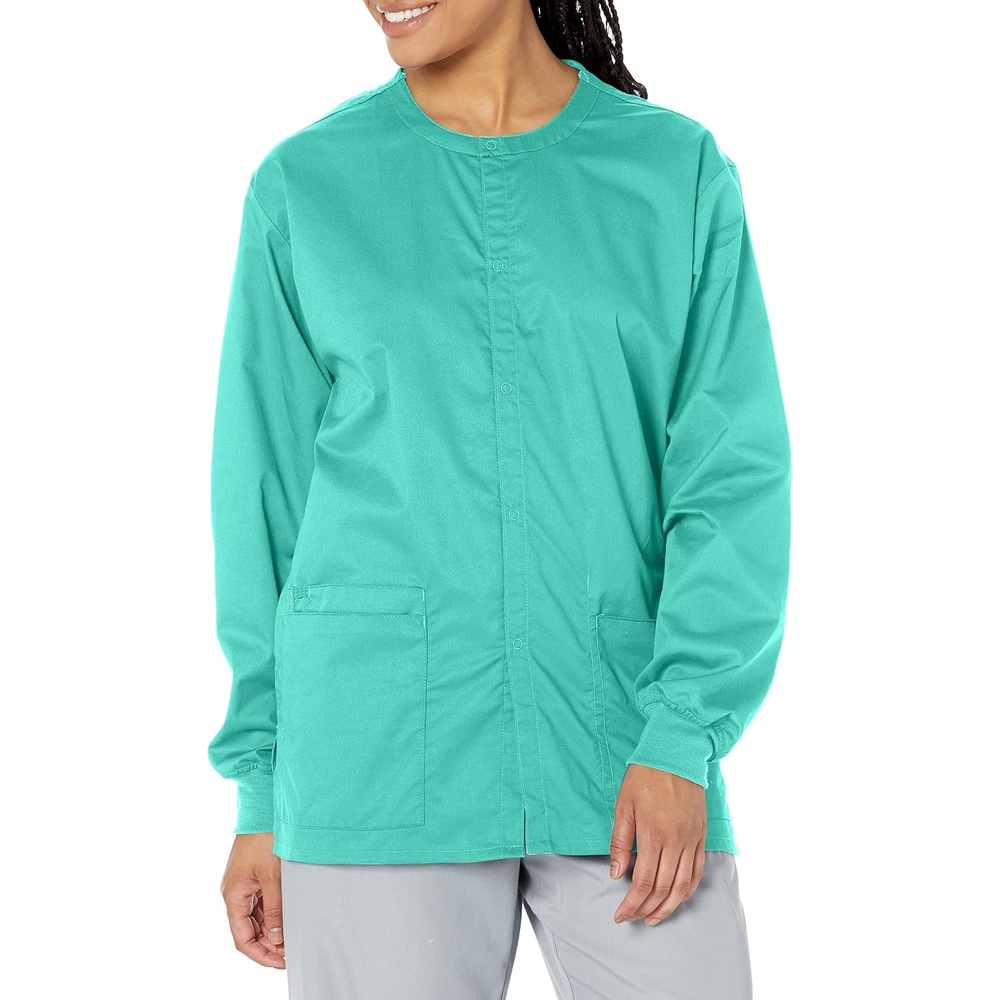 image:imageWink Unisex Adult Snap Front JacketSurgical Green