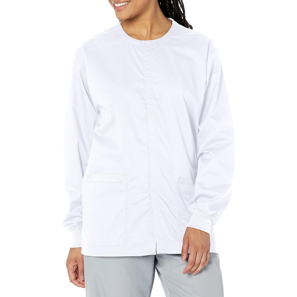 image:imageWink Unisex Adult Snap Front JacketWhite