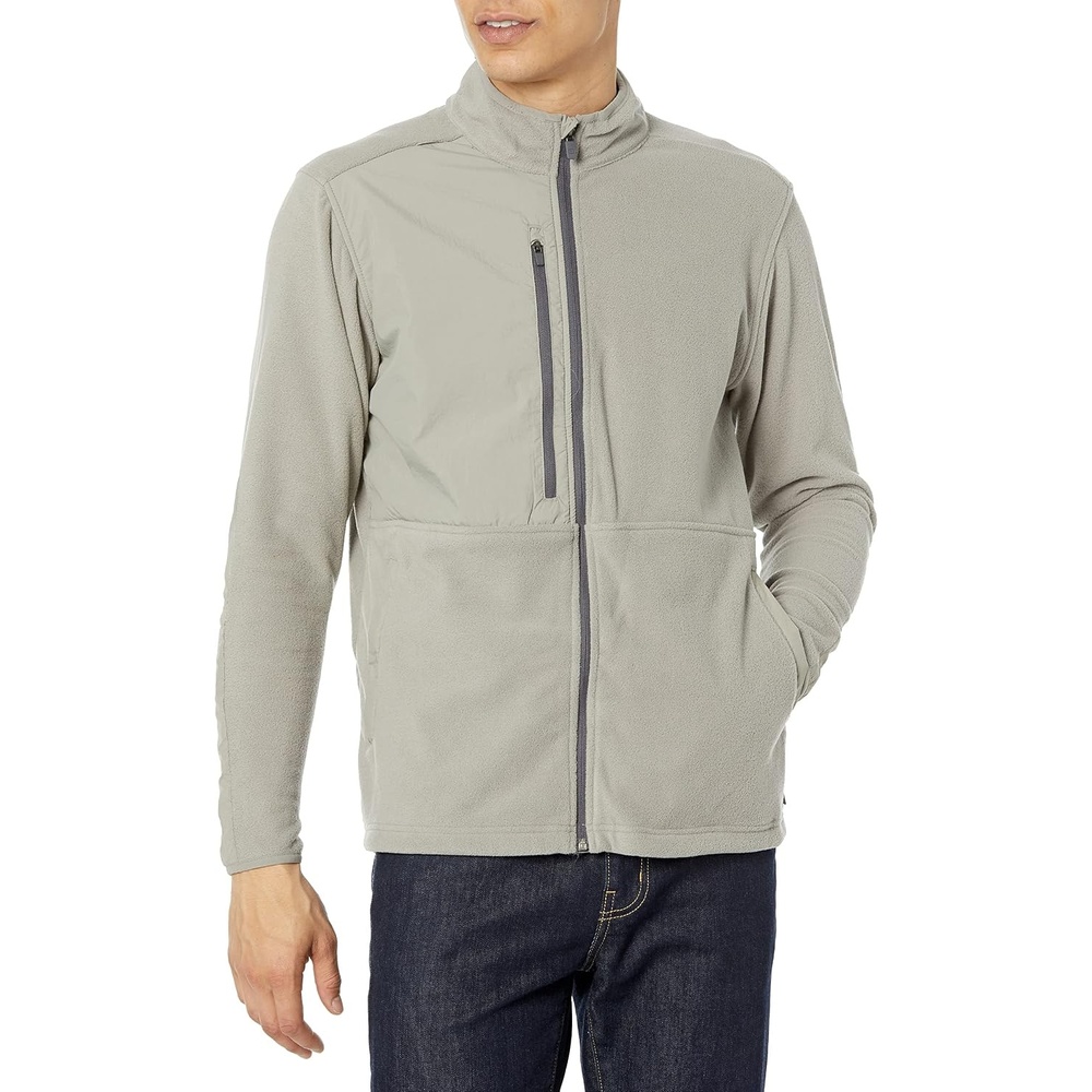image:imageWonderWink Mens Mens Microfleece Zip JacketTaupe