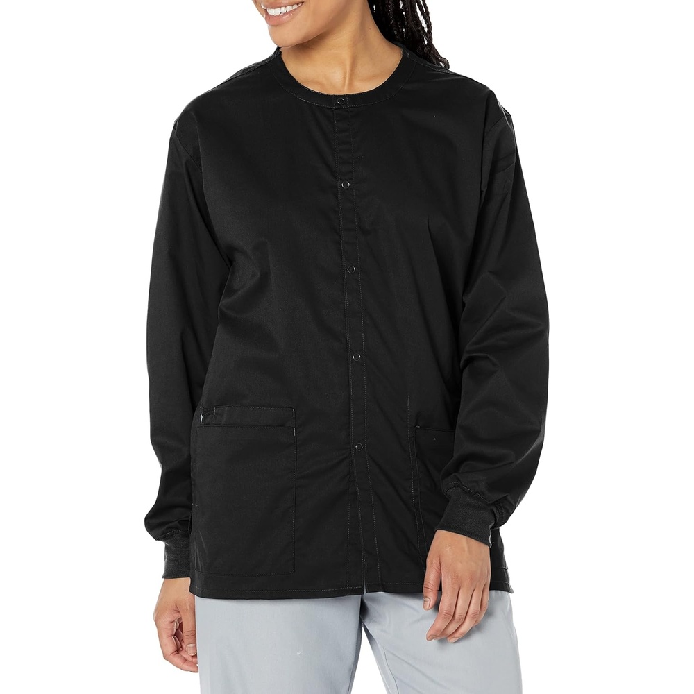 image:imageWonderWink Unisex Adult Unisex Snap Front JacketBlack