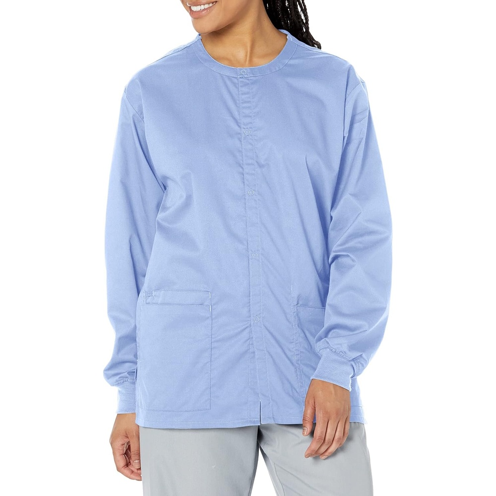 image:imageWonderWink Unisex Adult Unisex Snap Front JacketCeil Blue