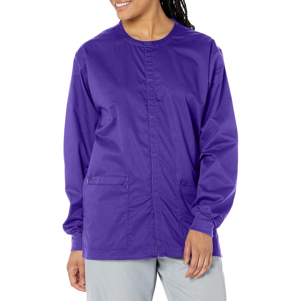 image:imageWonderWink Unisex Adult Unisex Snap Front JacketGrape