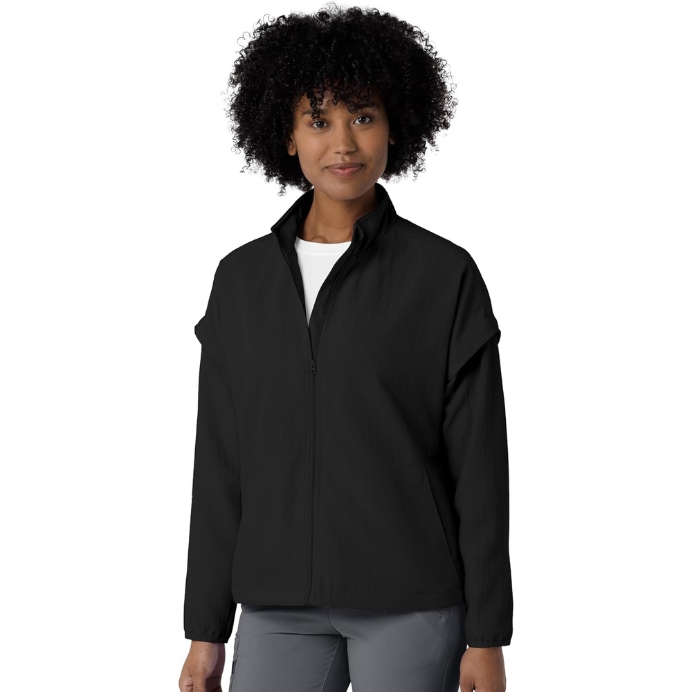 image:imageWonderWink Womens Womens Breezebreaker Scrub JacketBlack