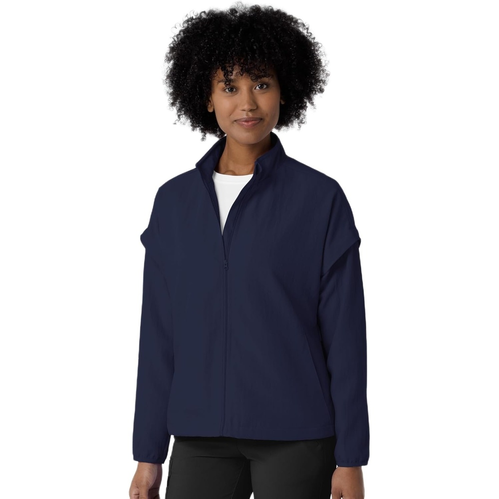 image:imageWonderWink Womens Womens Breezebreaker Scrub JacketNavy