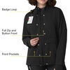 WINK Layers Women’s Germs Happen Packable Scrub Jacket(Black)