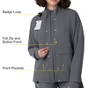 WINK Layers Women’s Germs Happen Packable Scrub Jacket(Pewter)