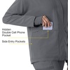 WINK Layers Women’s Germs Happen Packable Scrub Jacket(Pewter)