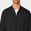 WINK W123 Men’s Zip Front Warm Up Jacket(Black)
