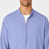 WINK W123 Men’s Zip Front Warm Up Jacket(Ceil Blue)
