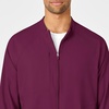 WINK W123 Men’s Zip Front Warm Up Jacket(Wine)