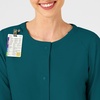 Wink W123 Women’s Crew Neck Warm Up Jacket(Caribbean Blue)