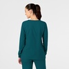 Wink W123 Women’s Crew Neck Warm Up Jacket(Caribbean Blue)