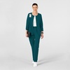 Wink W123 Women’s Crew Neck Warm Up Jacket(Caribbean Blue)