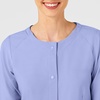 Wink W123 Women’s Crew Neck Warm Up Jacket(Ceil Blue)